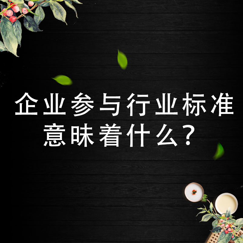 企業(yè)參與行業(yè)標準意昧著什么？