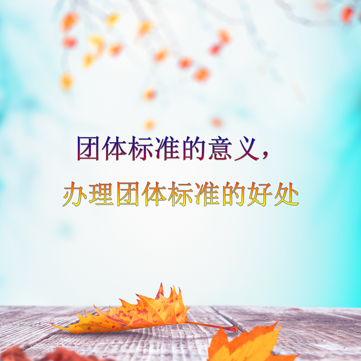 團體標準的意義，辦理團體標準的好處
