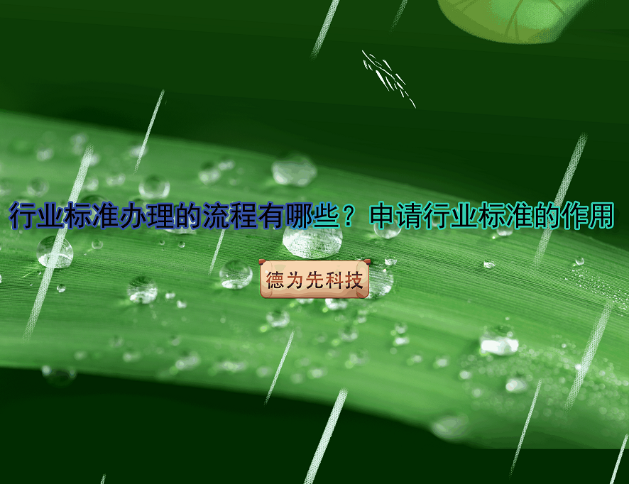 行業(yè)標(biāo)準(zhǔn)辦理的流程有哪些？?申請(qǐng)行業(yè)標(biāo)準(zhǔn)的作用