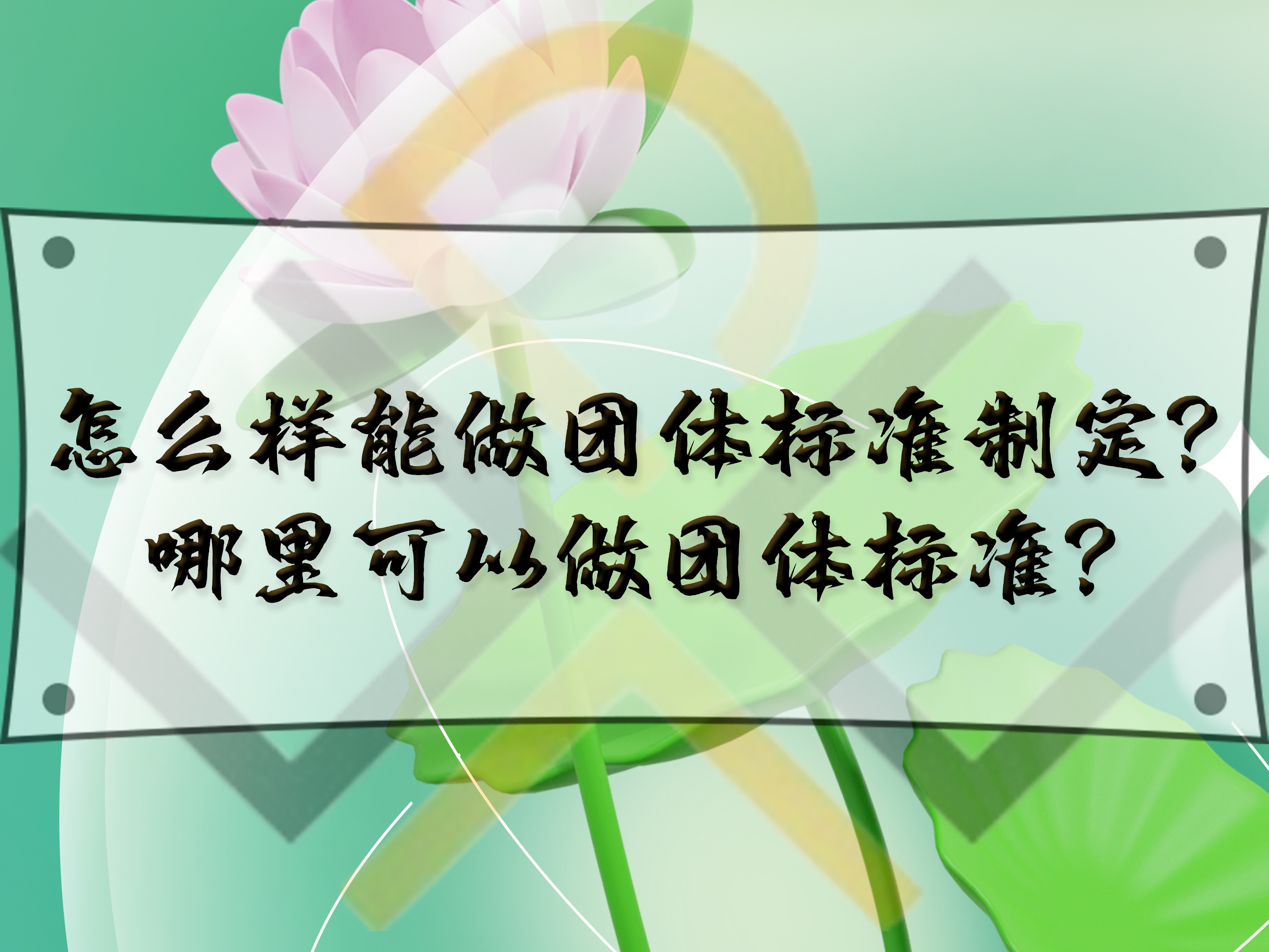 怎么樣能做團體標準制定？哪里可以做團體標準？